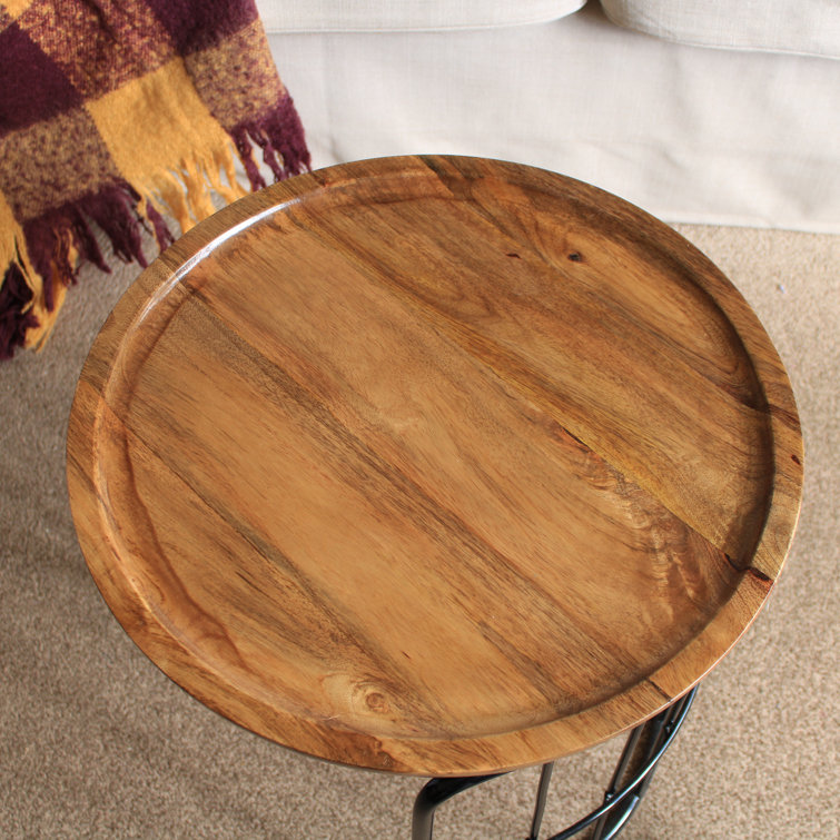 Williston Solid Wood Metal Nest Of Table Wayfair.co.uk